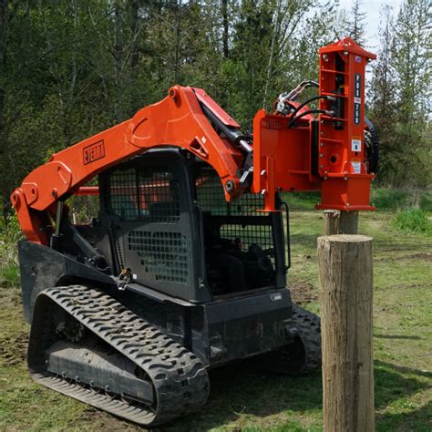 skid steer breaker post driver|skid steer post driver attachment.